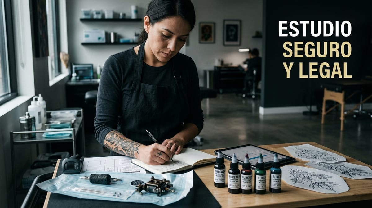 Cómo adaptar tu estudio de tatuaje a la normativa de tintas y la trazabilidad sanitaria sin sufrir inspecciones ni perder clientes