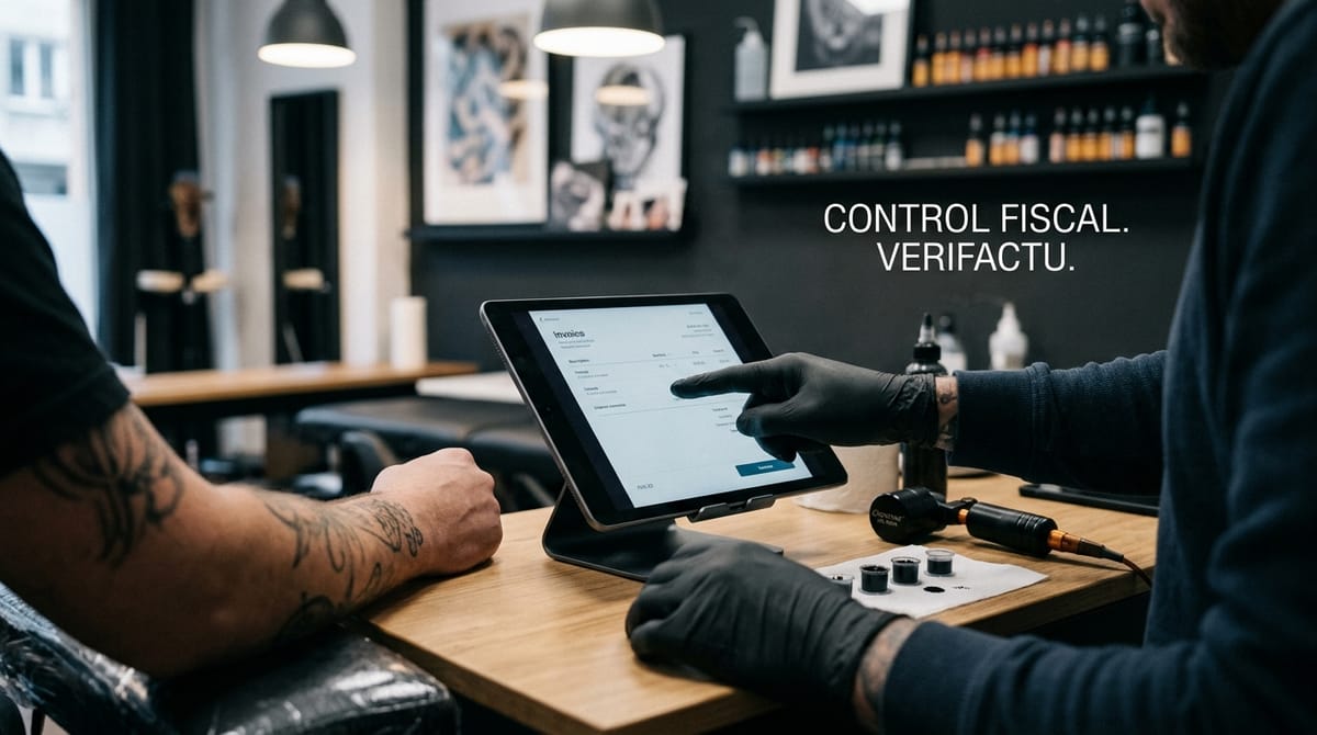 Verifactu, trazabilidad y control fiscal en estudios de tatuaje: cómo ordenar la facturación y evitar errores antes de 2026