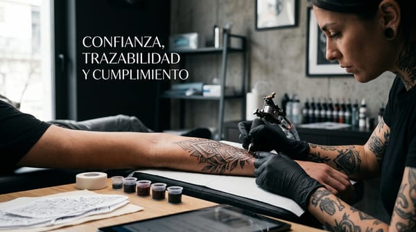 Cómo adaptar tu estudio de tatuaje a la normativa europea de tintas, trazabilidad y fichas de cliente sin frenar el ritmo del estudio