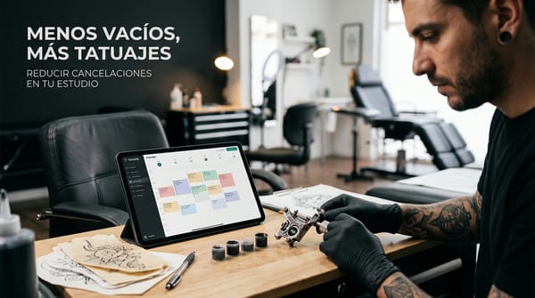 Cómo reducir cancelaciones, no-shows y huecos vacíos en un estudio de tatuaje