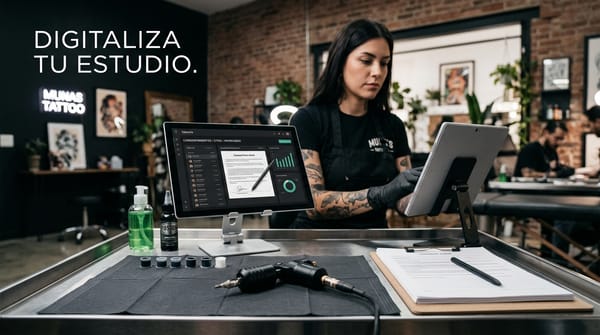 Cómo digitalizar el control de consentimientos, citas e inventario en un estudio de tatuaje para evitar errores, sanciones y pérdidas