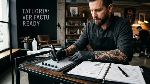 VERI*FACTU en estudios de tatuaje: cómo preparar tu facturación, tickets y control fiscal antes de 2026 sin frenar la operativa