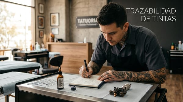 Cómo gestionar la trazabilidad de tintas, lotes y productos en un estudio de tatuaje para pasar inspecciones y reducir riesgos sanitarios