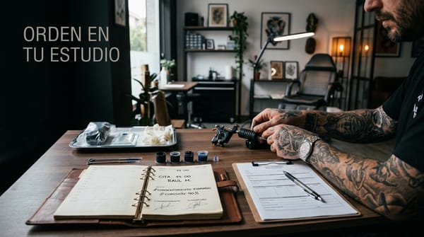 Cómo reducir el caos operativo en un estudio de tatuaje con un sistema práctico de agenda, comisiones, consentimientos y seguimiento